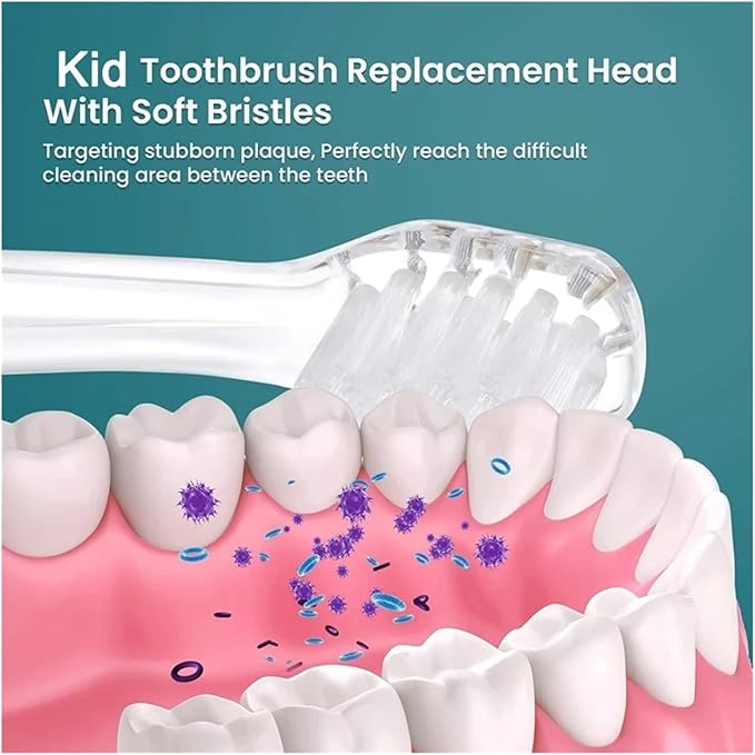 Replacement Toothbrush Heads Compatible for Seago SG902/SG602 Electric 0-3 Years Toddler Kids Oral Care Soft T Bristl(20 Small Heads)
