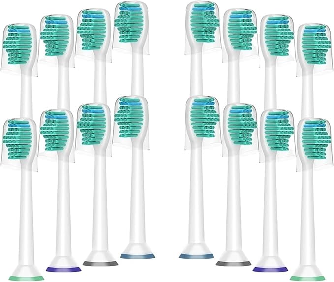 12/16/20Pcs Toothbrush HeadsCompatible for HX6780 HX6781 HX6782 HX6902 HX6910 HX6911 HX9044 HX6074 HX9024 HX6730 HX6062(16PC with Cap)
