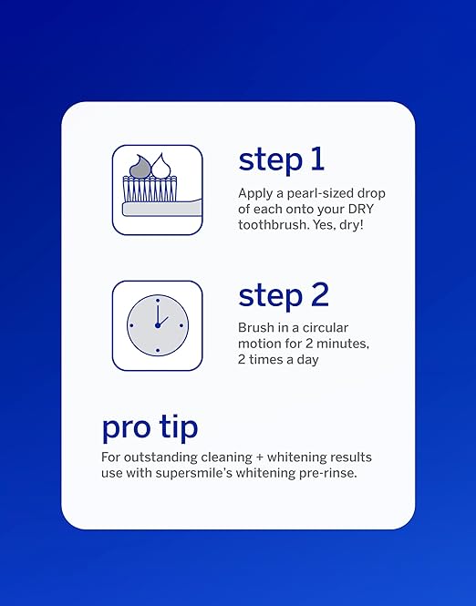 Supersmile Fluoride-Free Whitening System – 8 oz Professional Grade Whitening Toothpaste &amp Accelerator – Whitens up to 6 Shades &amp Strengthens Enamel