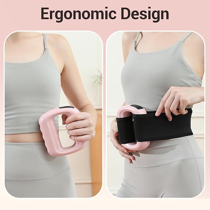 ZJchao Wearable Electric Body Massager Ring Muscle Recovery Electric Body Massager Ring Deep Tissue Vibrations with Portable Design enhances Recovery and Well Being (Pink)