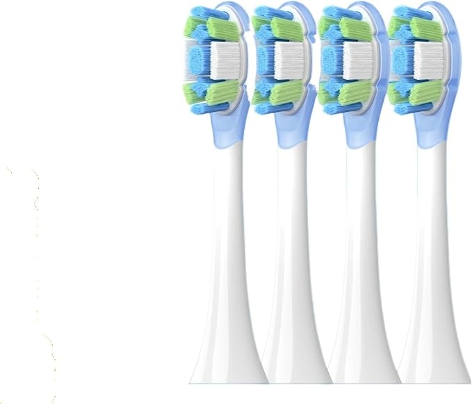 4PCS Replacement Brush Heads Compatible for MIJIA MES609/MES610 Pro Sonic Electric Toothbrush Sealed Package(White)
