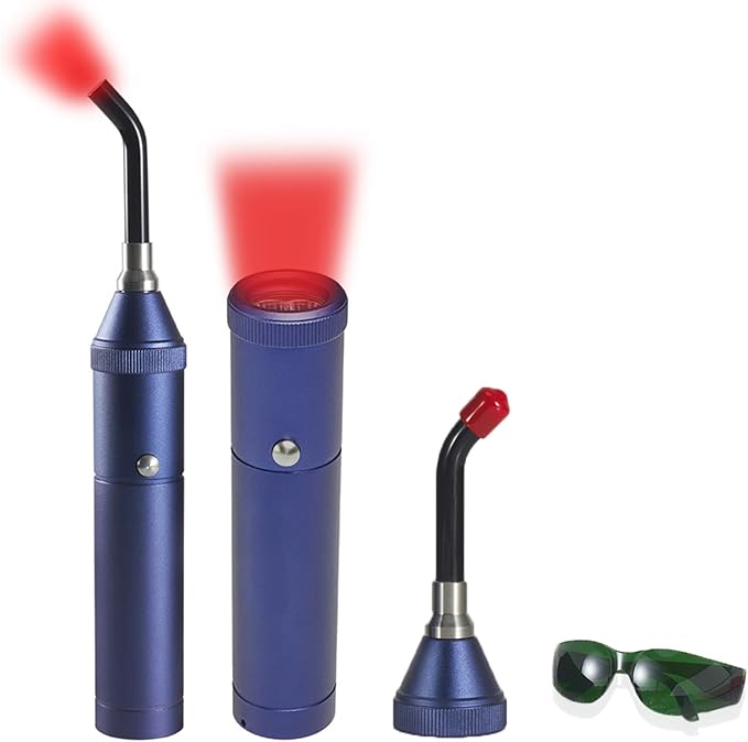 JINGYAN Portable Red Light Therapy Device with 5 WavelengthsNear Infrared Light Therapy with Removable Tip for Multi-Area Comfort Support