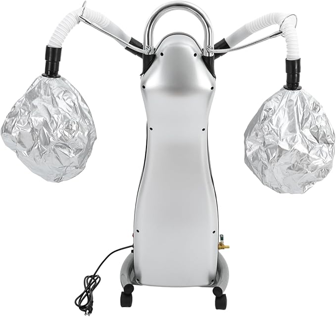 650W Standing Hair Steamer Professional Hooded Heating Steam Cap Hair Processor Hair Treatment Machine with Wheels Multifunctional Dry Hair Treatment-Heated Micro Mist Steamer for Spa Home