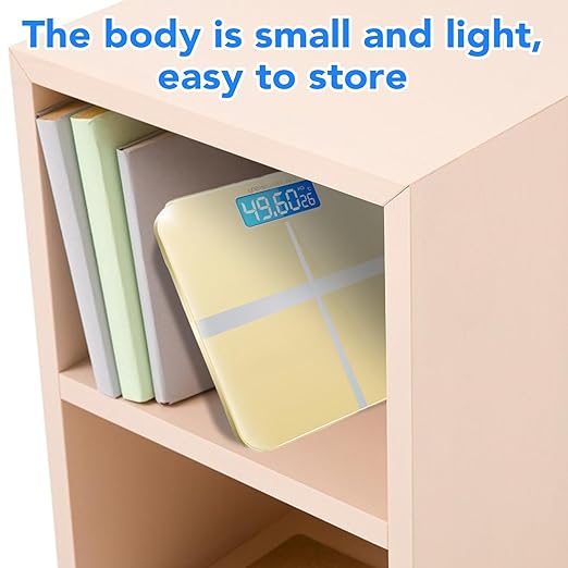 Weight Scales Bathroom Smart Scale for Body Weight Accurate Measurement Tempered Glass Digital Bathroom Scale Weight Scale for Home(Luxury Gold Color)
