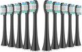 Replacement Toothbrush HeadsCompatible for Aquasonic Black Pro Series Duo Electric Refill Bristles(10pcs Black)