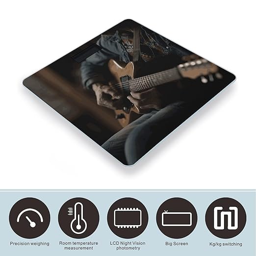 Guitar Player Bathroom ScaleHighly Accurate Digital Weighing Machine for People Bright LED Display Weight Scale for The Aldult Home Use