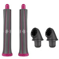 1 Pair 30mm/1.2 Inch Long Hair Curling Barrels for Dyson Airwrap Styler Attachment with 2 Upgraded Adapter for Convert Curling Iron Into A Hair Dryer HD01 HD02 HD03 HD04 HD07 HD08 HD15 HD16