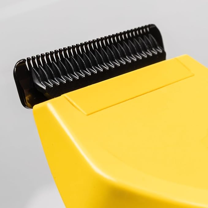 TOOLETRIES The Shearer - Groin &amp Body Hair Trimmer for Men Electric Shaver for Pubic Hair Balls Groin Chest Legs Waterproof Wet/Dry Clippers Rechargeable Bonus Shower Kit - Yellow