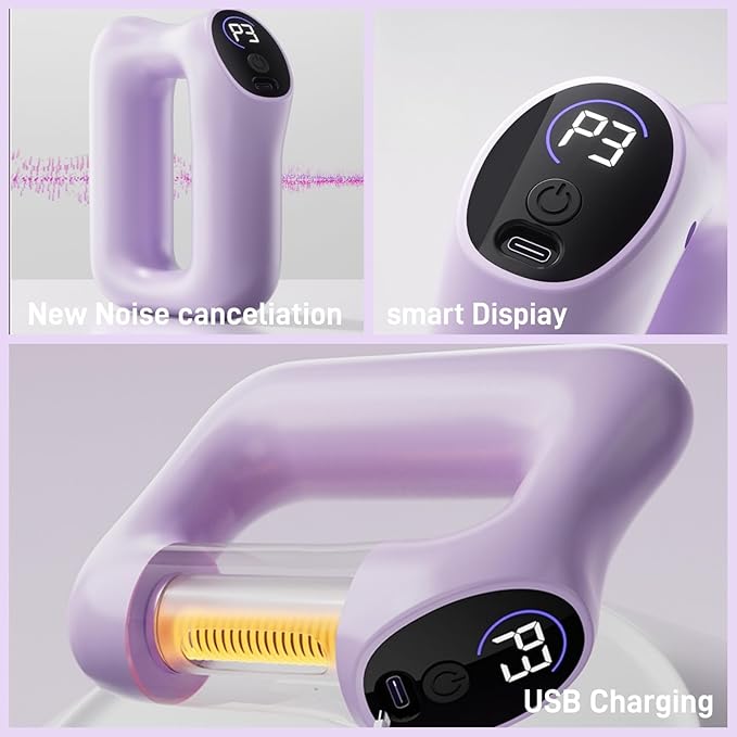 Multifunctional Full-Body Fascia Ring Ergonomic Electric Fascia Massager Deep Tissue Vibration Portable Design for Full-Body Fat Burning &amp Shaping(Pink)