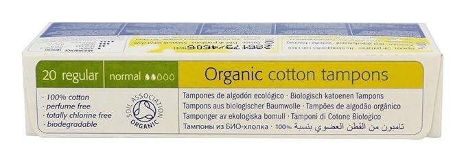 Cotton Tampon without Applicator Regular 20 Ct - 12 Pack