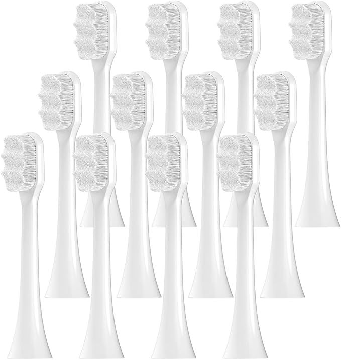 4/8/12PCS Soft Brush Heads Compatible with Philips Sonicare Electric Toothbrush(12 Pcs)