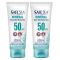 Safe Sea Zinc Oxide Sunscreen SPF50 | Clear Mineral Face Sunscreen Without White Cast | Anti-Jellyfish Sting Protective Lotion | Coral Reef Safe | Travel Size - 2Oz (60ml) Pack of 2