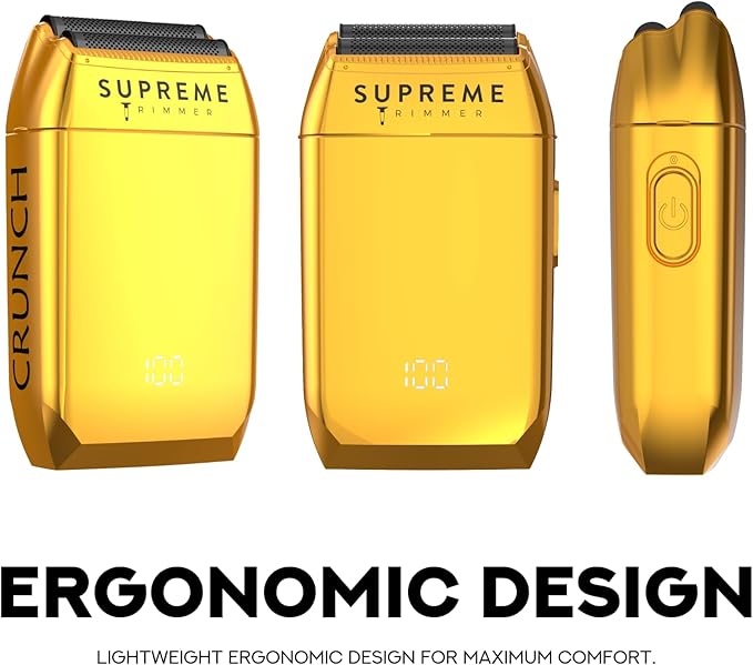 Supreme Trimmer Crunch STF602 – Waterproof Double Foil Shaver for Men | 150 Min Runtime Wet/Dry Cordless &amp Corded Electric Razor | Hypoallergenic Foils for Face Head &amp Stubble
