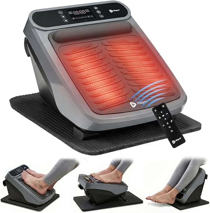 LifePro VibraFlow Foot Massager for Neuropathy - Relaxing Calf and Foot Therapy with Heat Option for Maximum Soothing Relief - Massager for Blood Circulation and Revitalization