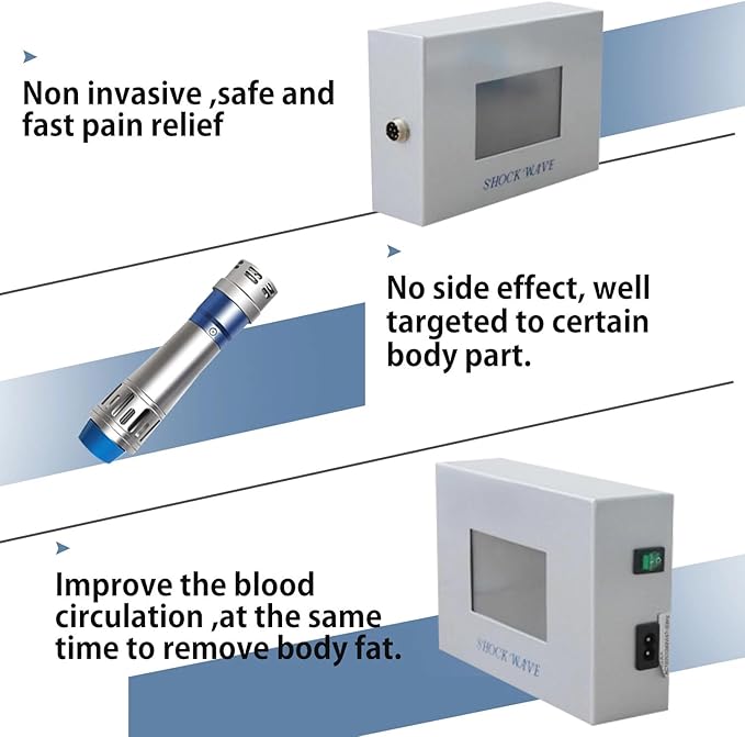 Electric Shockwave Therapy Machine for Joint Muscle Pain Focused Shock Wave Machine with Touchscreen Extracorporeal Shock Wave Device for Relieve Elbow Foot Knee Back Aches Home Use