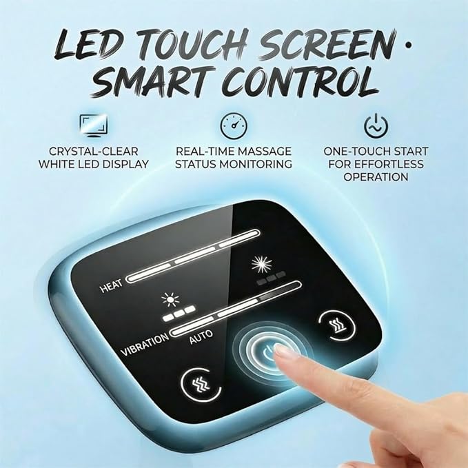 Morlit 360° Smart Warmth &amp Comfort Knee System - Rechargeable Wrap with Multi-Mode Touchscreen 4D Floating-Point Massage for Joint Ease &amp Daily Rejuvenation