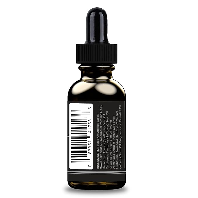Detroit Grooming Beard Oil | Hydrating &amp Nourishing Formula with Vitamin | Cedarwood &amp Amber • Black (1 oz)