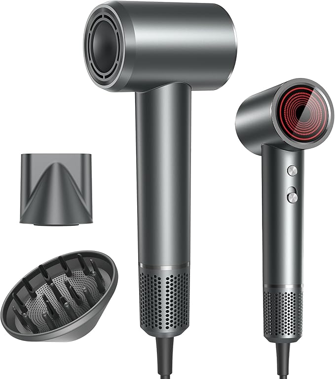 Hair Dryer Professional Ionic Hair Dryer for Fast Drying High Speed Hair Blow Dryer with Diffuser for Home Salon Travel Constant Temperature Hair Care Without Hair Damage