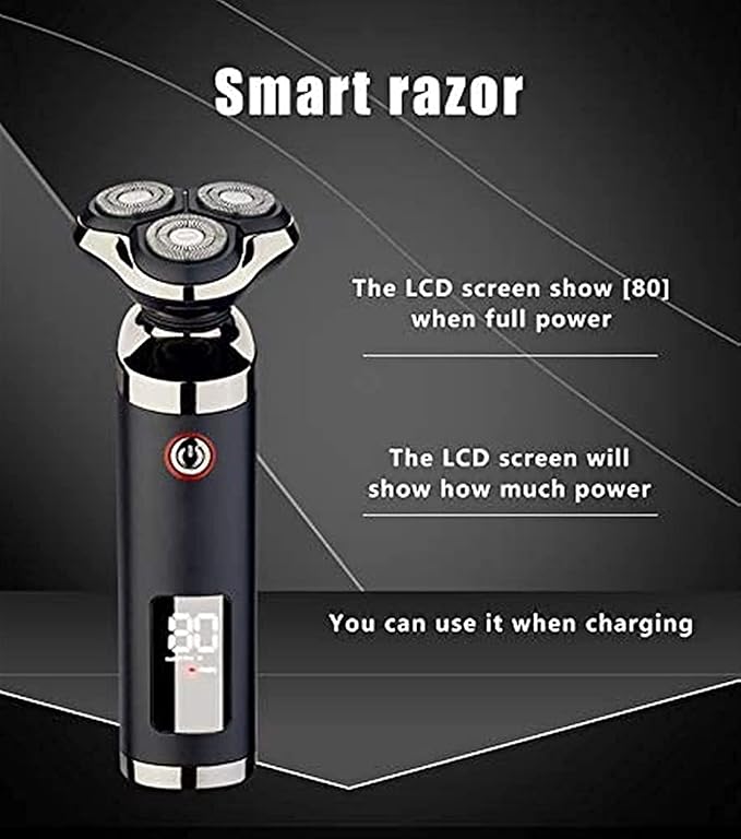 Electric Razor for Men 3D Rotary Design 4 in 1 Cordless Rechargeable Electric Shaver with Beard TrimmerWet &amp Dry Use