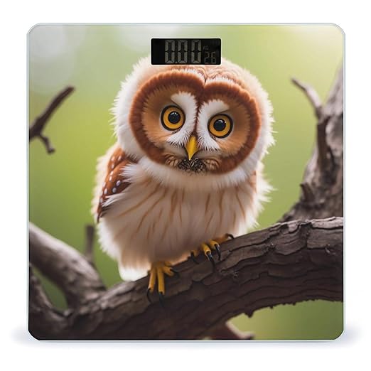 Real Cute Owls Smart Scale for Body Weight Accurate Bathroom Scale with LED Display Digital Weight Scales Weighing Machine High Precision Scales for Bath Home