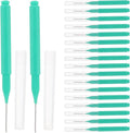 CLISPEED 100pcs Green Interdental Brushes Toothpick Teeth Cleaner Tool Oral Floss Brush for Braces and Gum Care Dental Cleaner Portable Oral Cleaning