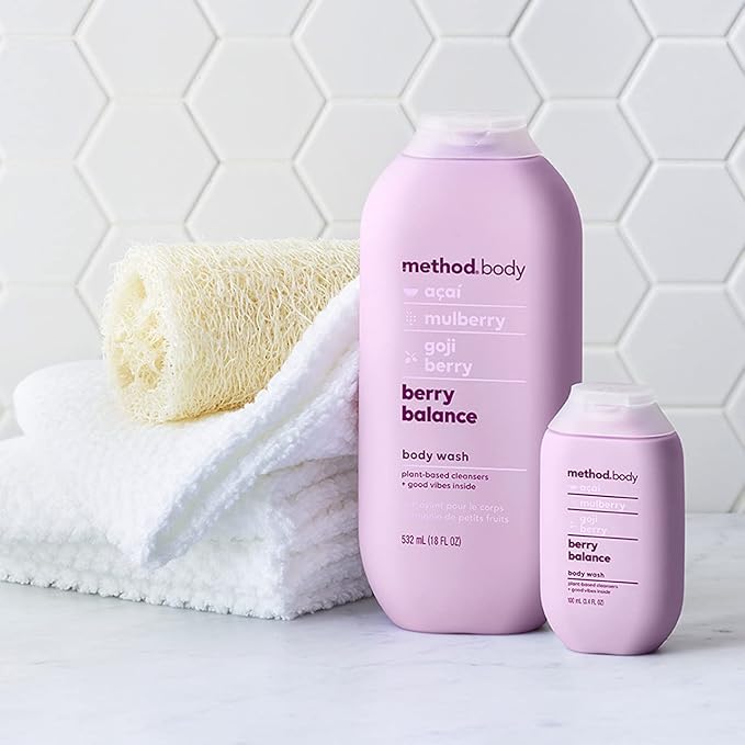 Method Body Wash Berry Balance Paraben and Phthalate Free 18 oz (Pack of 6)