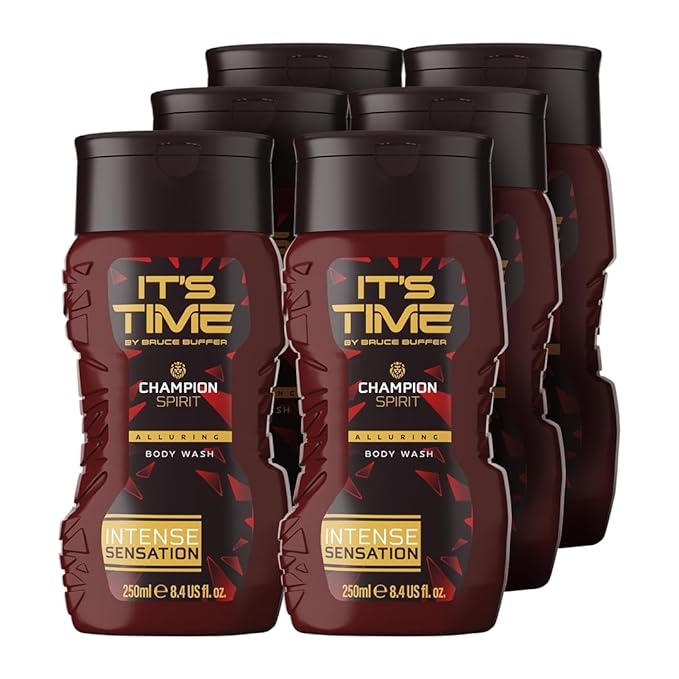 It's Time By Bruce Buffer Body Wash For Men 6.4 fl. oz. (6-Pack) (Warrior Spirit)
