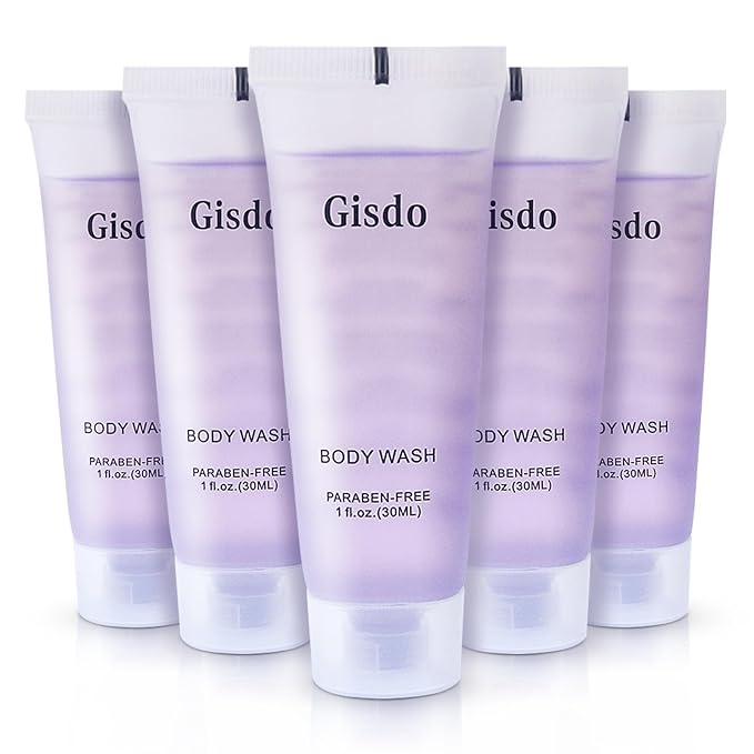 Travel Size Body Wash Bulk (1 fl oz 100 Pack) Refreshing Hotel Body Wash Mini and Small Size Guest Hotel Toiletries in Bulk