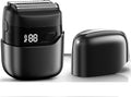 Foil Shavers for Men Mini Razor Compact Face Shaver IPX7 Waterproof Wet Dry Deep Black