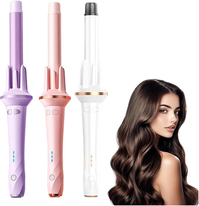 Automatic Curling Iron 28mm/32mm Large Wave Iron Quick Heating(Purple-28mm no BoxAU)