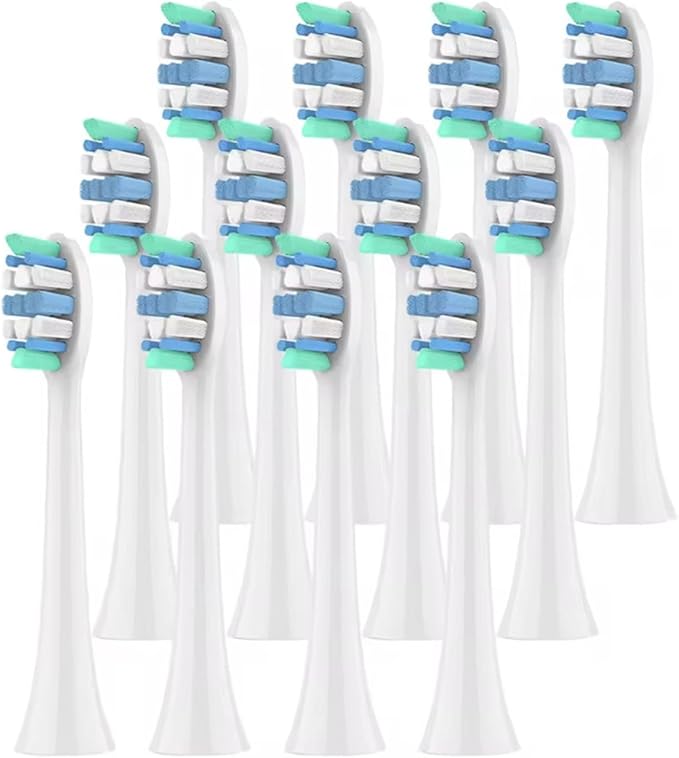 Replacement Toothbrush Heads Compatible with Philips Electric Brush Head 1100 2100 4100 4300 5100 5300 6100 6500 Etc(12pcs)