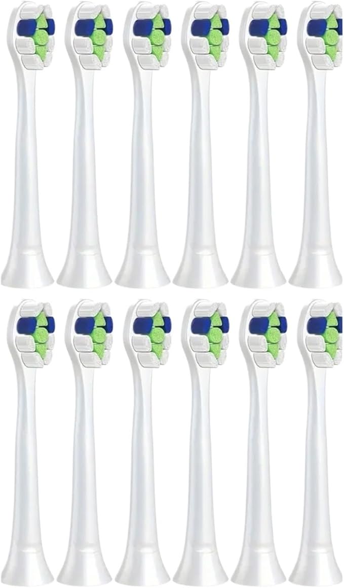 Compatible for H6063/67 Replacement Brush Heads Electric Toothbrush(12PCS)