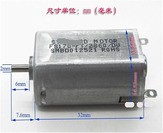 FS170-FT/2860 DC 2.4V 3V 6V 15700RPM High Speed Power Mini Silent Electric Shaver Motor 2mm Shaft