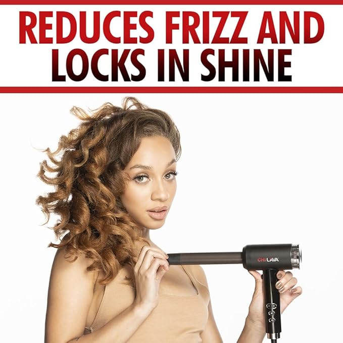 CHI Lava Curl Shot Hair Curling Wand For Voluminous Shiny &amp Long-Lasting Curls Lower Temperature Ergonomic Comfortable Design For Easy Use
