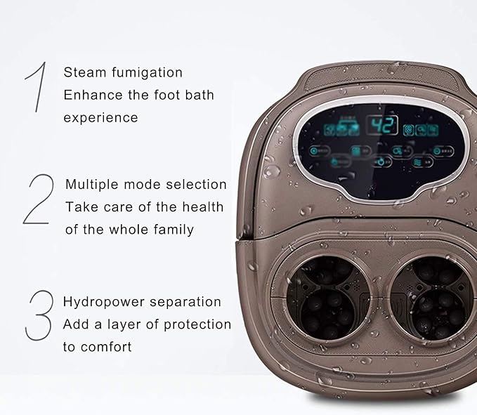 Massager with Motorized Rollers Shiatsu Massage Shower Heat Red Light Temperature Control Timer LED Display One Key Operation Durable and Convenient