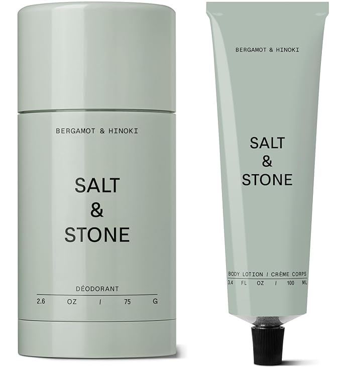 Salt &amp Stone Deodorant + Body Lotion | Bergamot &amp Hinoki
