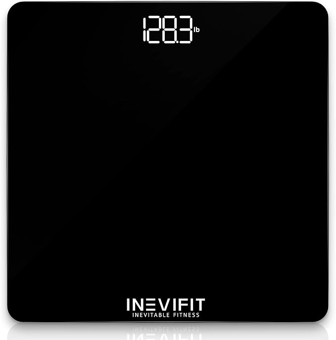 INEVIFIT Strength &amp Wellness Bundle Premium Bathroom Scale &amp 150 LBS Resistance Band Set for Home Workouts