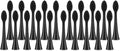 10PCS Whiting Bamboo Charcoal Brush Heads Compatible for Burst Seago S9 Adults Electric Toothbrush(20pcs)
