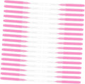 200pcs Braces Brush Small Interdental Brush Between Tooth Flossing Pick Toothpick Cleaners Oral Flosser Oral Cleaning Supplies for Travel Home Pink