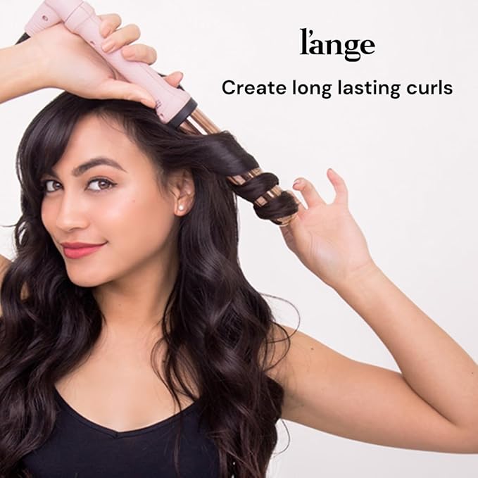 L'ANGE HAIR Ondulé 25 MM Ceramic Curling Wand | Professional Hot Tools Curling Iron 1 Inch | Salon Hair Styling Wands for Beach Waves | Best Hair Curler Wand for Frizz-Free Lasting Curls