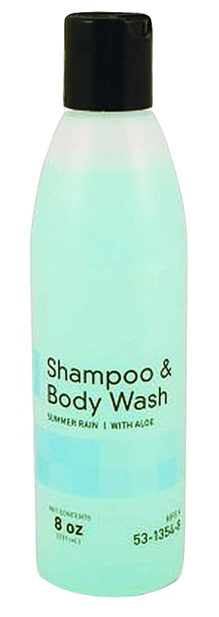 McKesson Skin and Hair Cleanser 8 oz. Case of 48 Shampoo &amp Body Wash with Lanolin Aloe Vera and collagen. Skin care solution for showers or baths. Natural conditioners &amp Pleasant Summer Rain