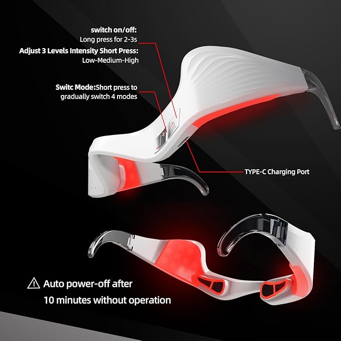 Under Eye Red Light Therapy Device Facial red Light Therapy for reducing Dark Circles and Puffiness Smoothing fine Lines Eye Massager