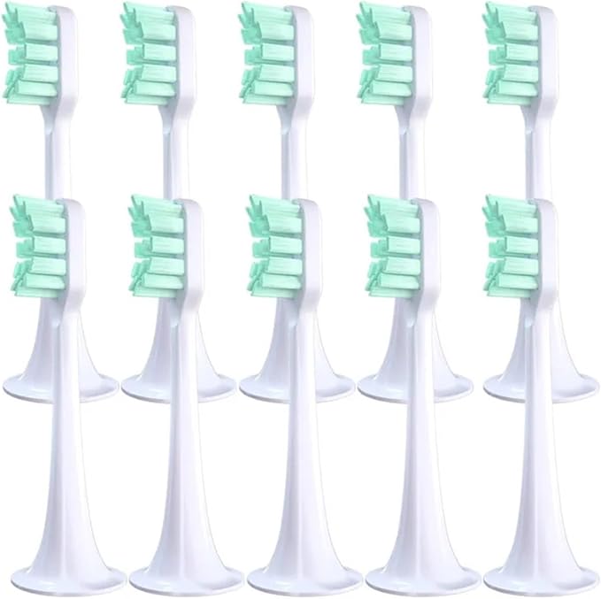 4/10Pcs/Set Compatible ForXiaomi Mijia T300/T500 Replacement Brush Heads Electric Toothbrush Protect Soft Nozzles Bristle(4Green)