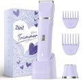 Electric Razors for Women - Wet/Dry Womens Electric Shaver for Legs Replaceable Body Hair Blade Heads&ampHair Remover for Face Head No Nick No Cut No Razor Burn Purple