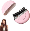 Electric Hair BrushMini hot CombMini Hair StraightenerMini StraightenerPortable Straightener BrushPortable Hair StraightenerAutomatic Curling IronCordless Travel Hair Straightener (Pink)