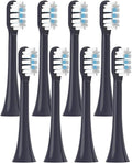 8pcs Replacement Toothbrush Heads for Electric Tooth Brush Soft Bristle(8 Black)