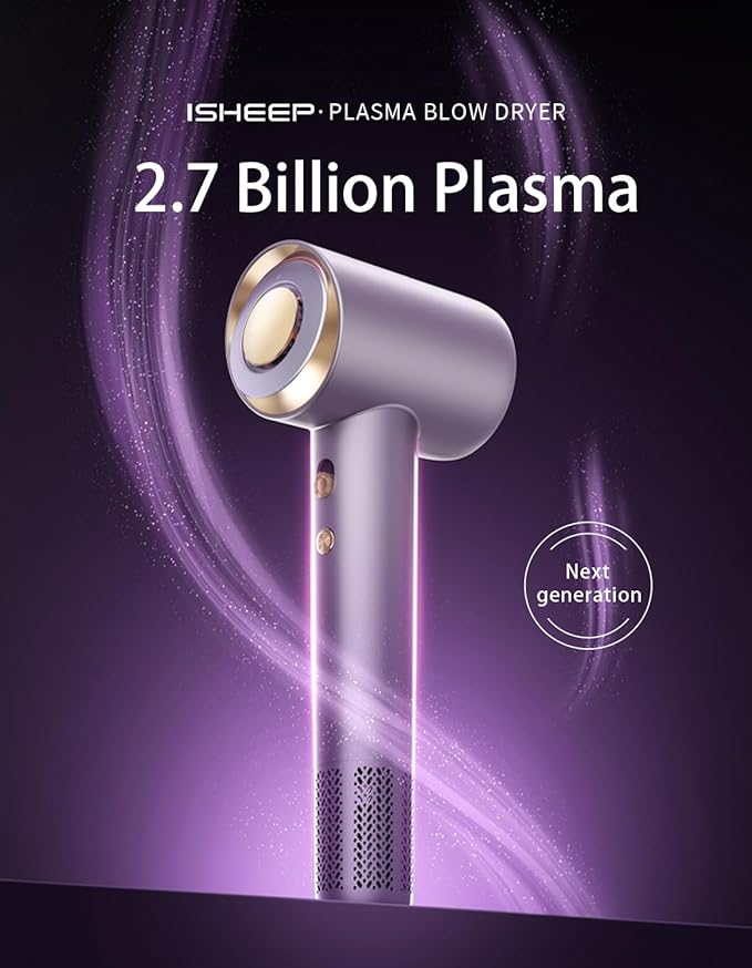 Professional High Speed Ionic Hair Dryer | Ultra-Fast Drying | 2.7 Billion Plasma | Low Noise | 130000 RPM | Fragrance for Faster Drying All Hair Types