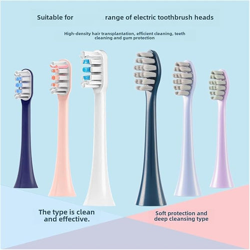 16Pcs Replacement Brush Heads Compatible for FLYCO FT7105/FT7106/FT7108/FT7205 Toothbrush Head Vacuum Packaging(White B)
