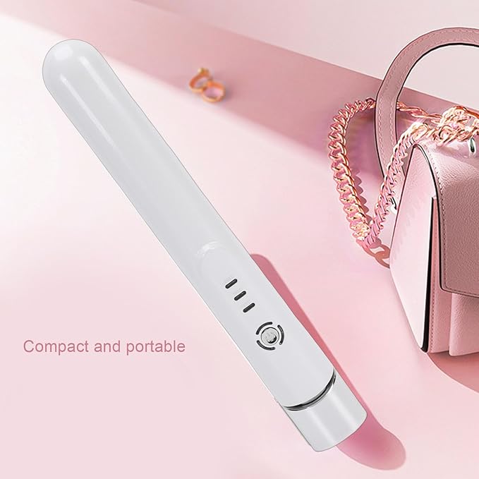 Cordless Flat Iron Mini Hair Straightener Curler with 3 Heat Settings Styling Tool for Travel Compact Design