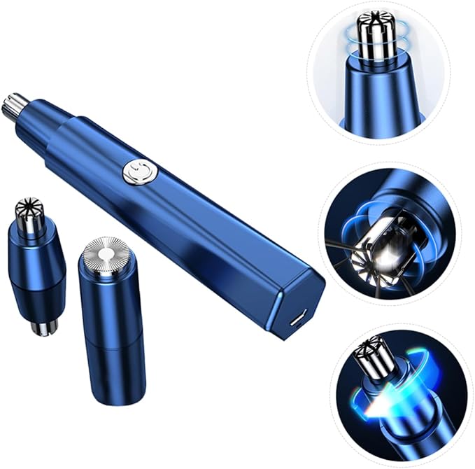 3sets Electric Facial Hair Remover Nose Ear Hair Trimmer for Women Eyebrow Compact Design for Quick Cleanup for